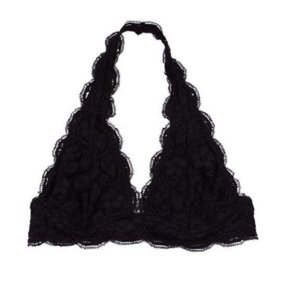✨NWT✨Black Lace Halter Bralette - Padded - Picture 3 of 4